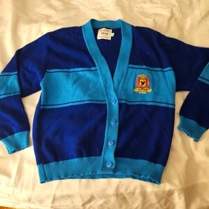 Vintage Disney Store Blue Cardigan Sweater Cast Member